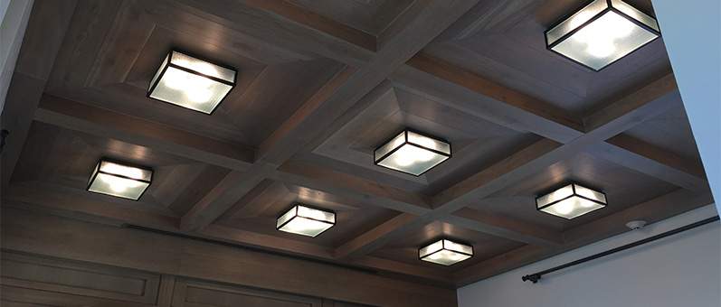Custom wood ceiling detail project